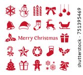 christmas icon | Shutterstock .eps vector #751395469