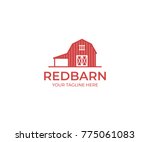 Red Barn Logo Template. Farm...