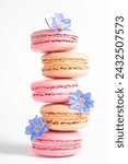 Pink and beige macaroons and...
