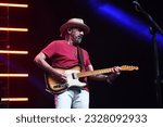 Small photo of Rio de Janeiro, May 6, 2023. Guitarist Jack Sonni, during the tourer show of the band Dire Straits, at Qualistage, in the city of Rio de Janeiro.