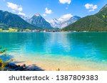 Cystal clear water of Achensee lake near Pertisau town on sunny summer day, Tirol, Austria
