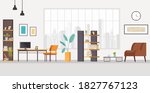 office workstation furniture... | Shutterstock .eps vector #1827767123
