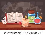 magic wizard witch room staff... | Shutterstock .eps vector #2149183523