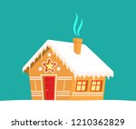 gingerbread house. christmas ... | Shutterstock .eps vector #1210362829