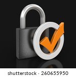 lock and check mark  clipping... | Shutterstock . vector #260655950