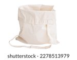 Small photo of Textile bag, shopping bag, empty grocery bag on white background mockup.Zero waste concept.