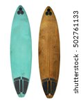 Vintage Surfboard Isolated On...