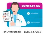 vector card. doctor as a... | Shutterstock .eps vector #1683657283