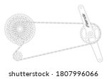 vector black line bicycle... | Shutterstock .eps vector #1807996066