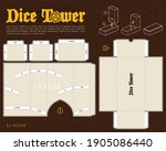 vector dice tower paper model... | Shutterstock .eps vector #1905086440