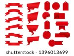 special offer tag set red flat... | Shutterstock .eps vector #1396013699