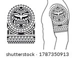 maori tribal style tattoo... | Shutterstock .eps vector #1787350913
