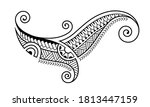 maori style tattoo. oriental... | Shutterstock .eps vector #1813447159