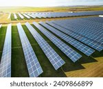 Solar panel produces green ...