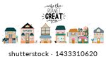 collection of cute house  shop  ... | Shutterstock .eps vector #1433310620
