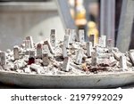 Small photo of The numbers on the incense sticks dotted on the incense burner It is a gamble that Thai people have played for a long time. Lucky number for lotto or Thai lottery