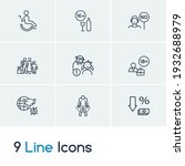 service icon set and refugees... | Shutterstock .eps vector #1932688979
