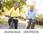 Senior Couple On Cycle Ride In...