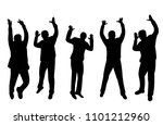 silhouette man jumping ... | Shutterstock .eps vector #1101212960