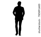 vector  isolated silhouette man ... | Shutterstock .eps vector #785891683