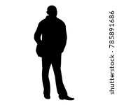 vector  isolated silhouette man ... | Shutterstock .eps vector #785891686
