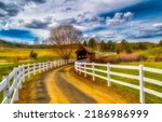 Picturesque rural road over a...