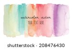 rainbow watercolor vector... | Shutterstock .eps vector #208476430