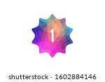 3d number 1 with modern pattern ... | Shutterstock . vector #1602884146
