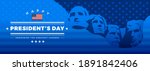presidents day banner blue... | Shutterstock .eps vector #1891842406