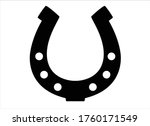 horseshoe   black vector...