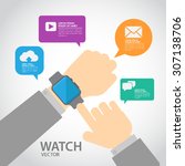 smart watch | Shutterstock .eps vector #307138706