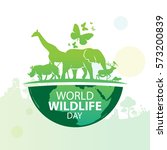 world wildlife day  march 3 | Shutterstock .eps vector #573200839