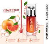 grapefruit serum moisture skin... | Shutterstock .eps vector #582063820