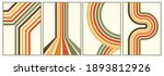retro vintage 70s style stripes ... | Shutterstock .eps vector #1893812926