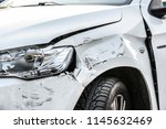 Car Crash Or Accident. Front...