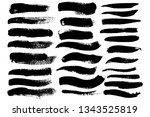 vector set of hand drawn brush... | Shutterstock .eps vector #1343525819