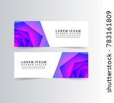 modern banners with purple rose ... | Shutterstock .eps vector #783161809