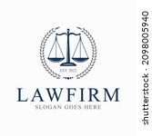 law logo template. justice law... | Shutterstock .eps vector #2098005940