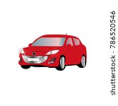 beautiful red car vector... | Shutterstock .eps vector #786520546