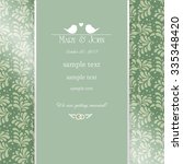 vintage wedding invitation card | Shutterstock .eps vector #335348420