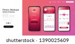 different ui  ux  gui screens... | Shutterstock .eps vector #1390025609