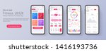 different ui  ux  gui screens... | Shutterstock .eps vector #1416193736