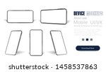 smartphone frame less blank... | Shutterstock .eps vector #1458537863