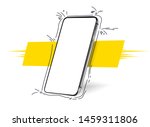 smartphone frameless blank... | Shutterstock .eps vector #1459311806