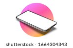 realistic smartphone mockup set.... | Shutterstock .eps vector #1664304343
