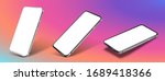smartphone frame less blank... | Shutterstock .eps vector #1689418366