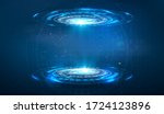 futuristic circle vector hud ... | Shutterstock .eps vector #1724123896