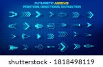 set of futuristic arrows.... | Shutterstock .eps vector #1818498119