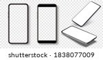 smartphone frame less blank... | Shutterstock .eps vector #1838077009