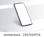 white cubic boxes with a mobile ... | Shutterstock .eps vector #1927529576